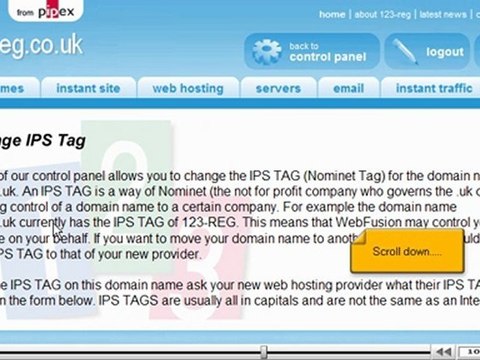 Transferring domain names away from 123-reg.co.uk by VodaHost.com web hosting