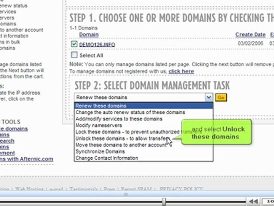 Transferring domain names away from dotster.com by VodaHost.com web hosting