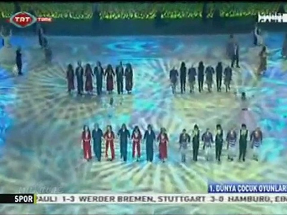 7 MEVLANA SEMAZEN 1.Dünya Çocuk oyunları açılış töreni TRT