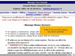 Update DNS at OpenSRS by VodaHost.com web hosting