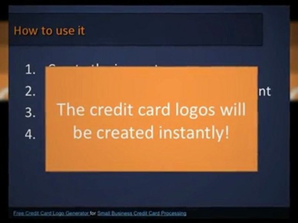 Free Credit Card Logo Generator for Small Business Credit Card Processing