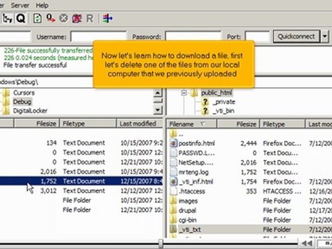 Uploading files using FileZilla by VodaHost.com web hosting