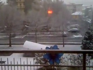 prima nevicata a Trofarello..