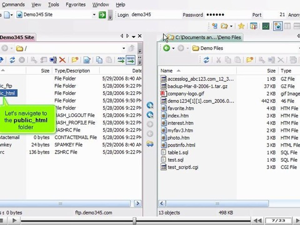 Uploading files using SmartFTP by VodaHost.com web hosting