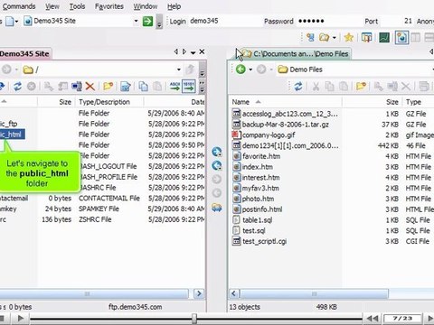 Uploading files using SmartFTP by VodaHost.com web hosting
