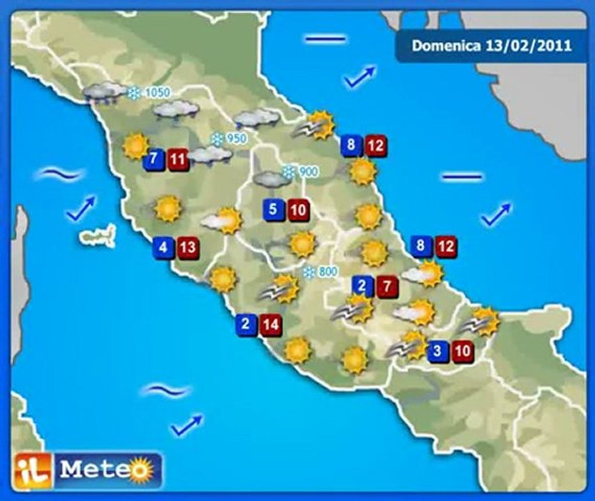 Meteo Italia 13/02/2011 - Previsioni by ilMeteo.it