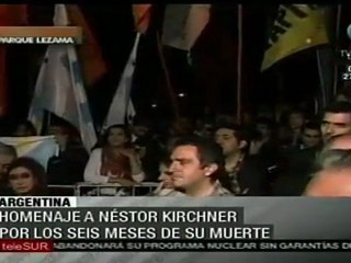 Homenaje a Néstor Kirchner por los seis meses de su muerte