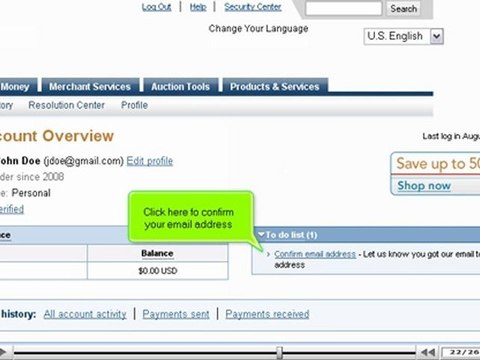 Signup for a new PayPal personal account by VodaHost.com web hosting