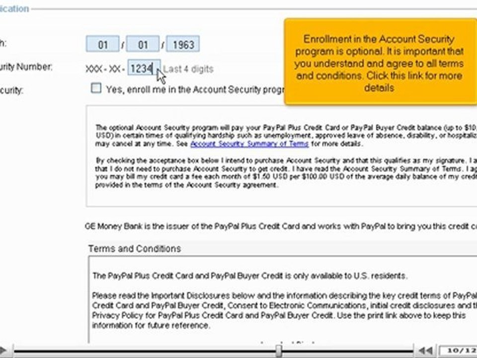 Apply for a PayPal credit card by VodaHost.com web hosting