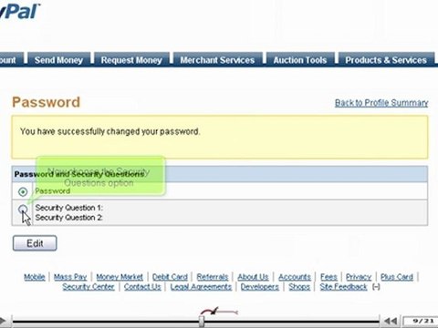Change your PayPal password and security questions by VodaHost.com web hosting