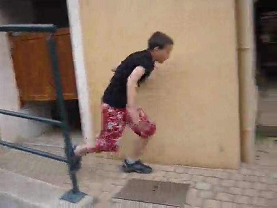 Parkour ! slalom entre barre