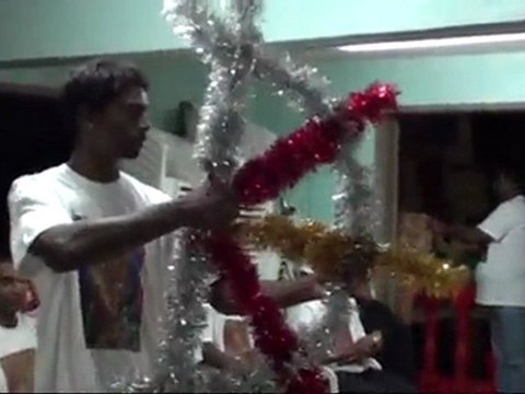 Répétition d'un narlgon à la chapelle la Misère, île de La Réunion