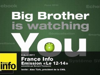Alex Türk dénonce Big Brother sur France Info
