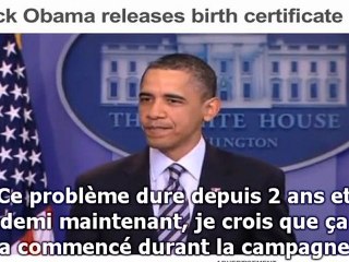 L''acte de naissance d'Obama est un faux