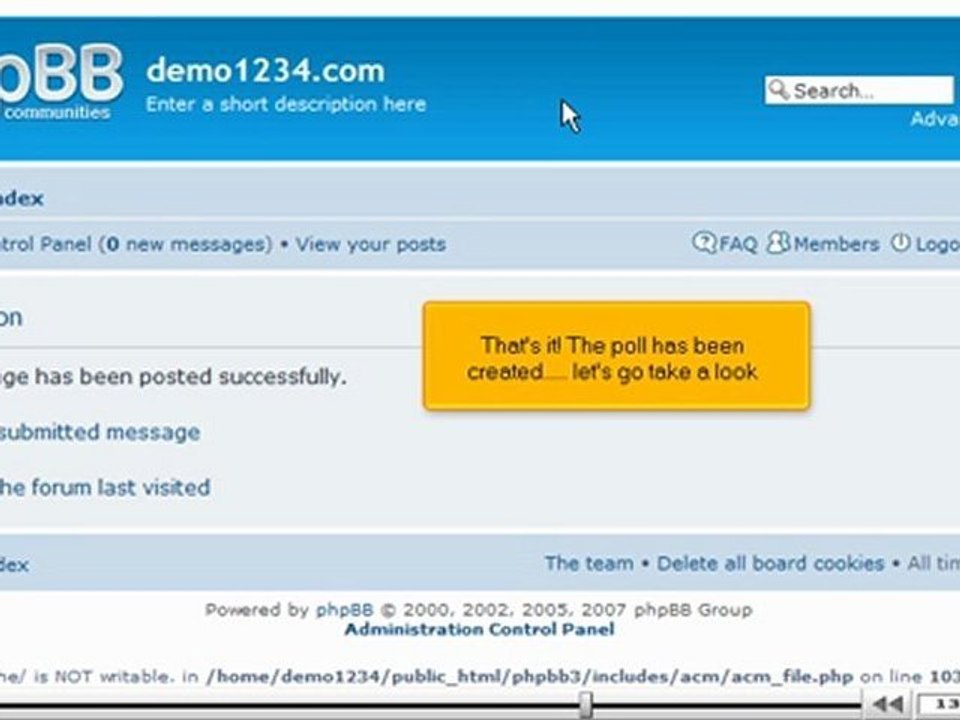 Setup a poll when starting a new topic in phpBB by VodaHost.com web hosting