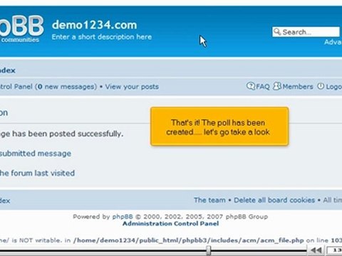 Setup a poll when starting a new topic in phpBB by VodaHost.com web hosting