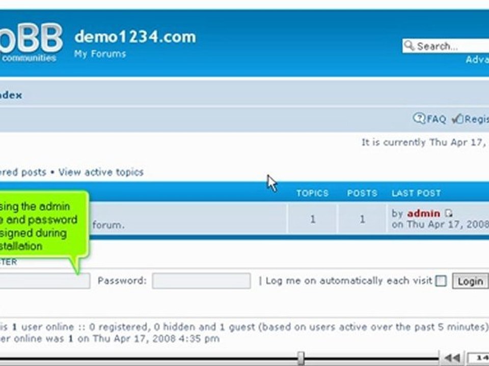 Install phpBB from Fantastico by VodaHost.com web hosting