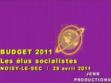 Noisy-le-Sec Budget 2011 élus socialistes