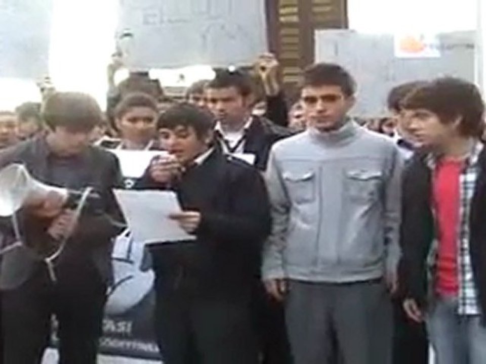 Zonguldak'ta Meslek liseliler ÖSYM'yi protesto etti