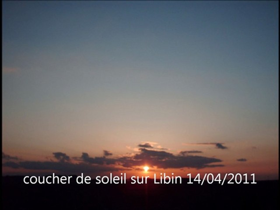 coucher de soleil de mon jardin Libin