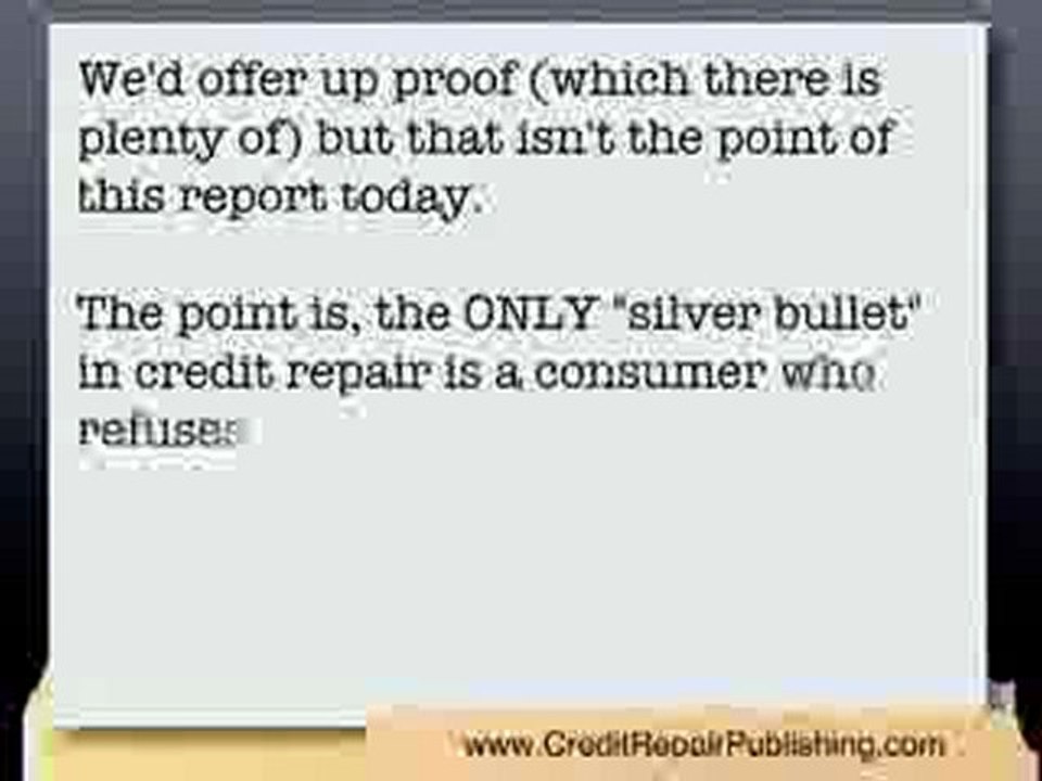 #1 Credit Repair Secret  The Truth About What Always Works....flvAT