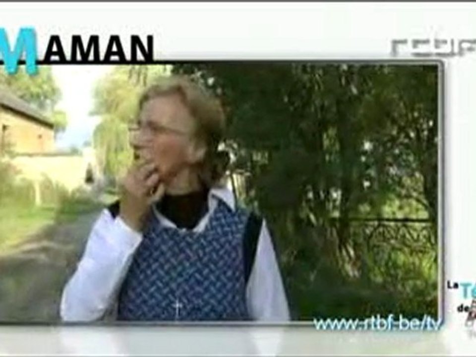 La maman de Benoit Poelvoorde dans un extrait de l'émission Les allumés.be