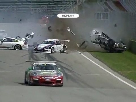 Porsche Carrera Cup Italia Imola 2011 massive crash