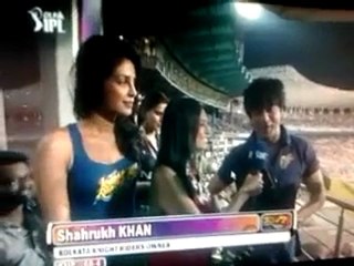 SRK and PRIYANKA at Eden Gardens (IPL 2011) 30 Apr 2011