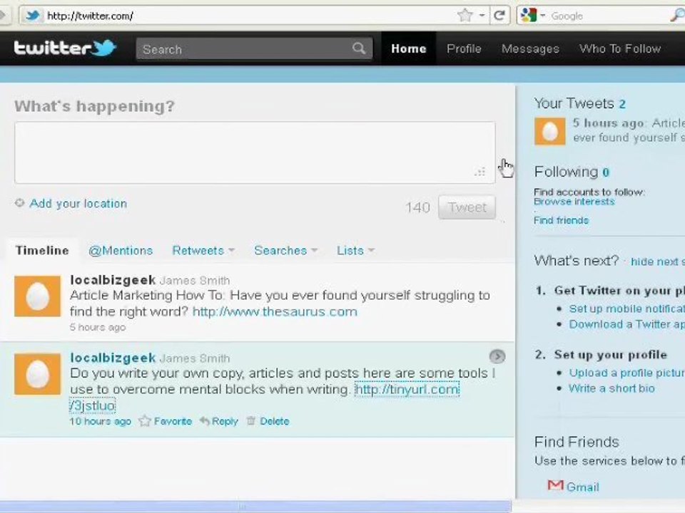 Article Marketing How To: Learn how to turn your blog posts into tweets...