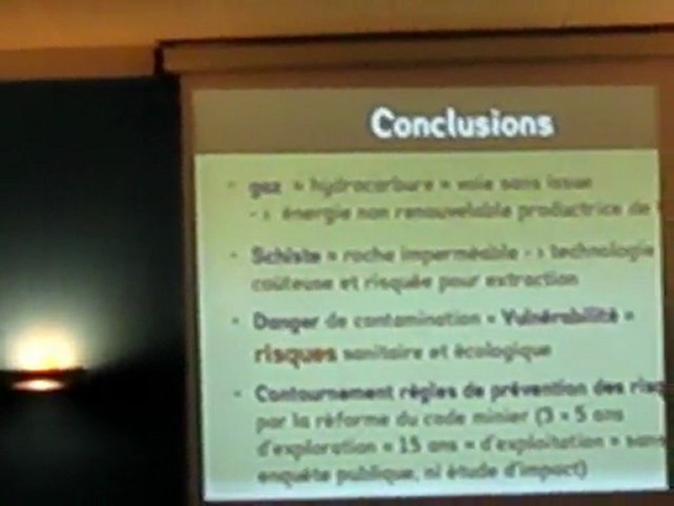 Conférence gaz d'argile dit de schiste à Antibes (F-06) 4/11