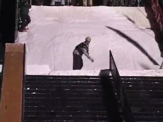 Travis Rice Snowboarding brutal edge catch crash