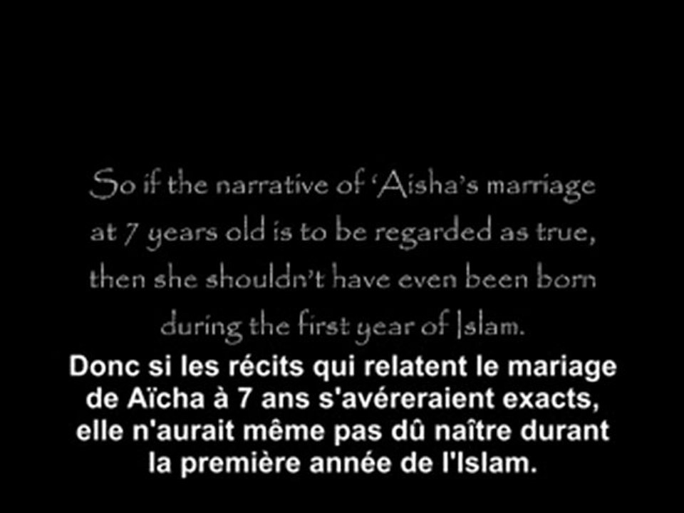 Quel âge avait Aïcha quand elle s'est mariée 6 ans, 9 ans?