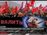 Protestan trabajadores en Europa y Filipinas