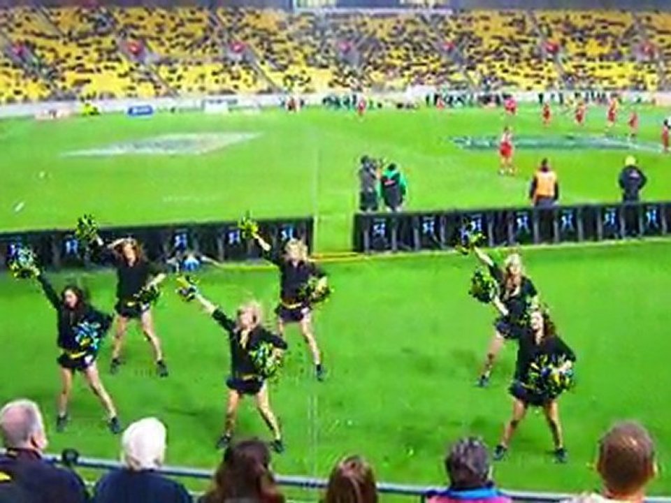 Hurricanes vs Reds cheerleaders