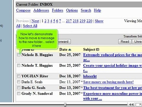 Creating folders in SquirrelMail by VodaHost.com web hosting