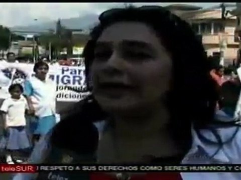 Se movilizan trabajadores salvadoreños en día del trabajo