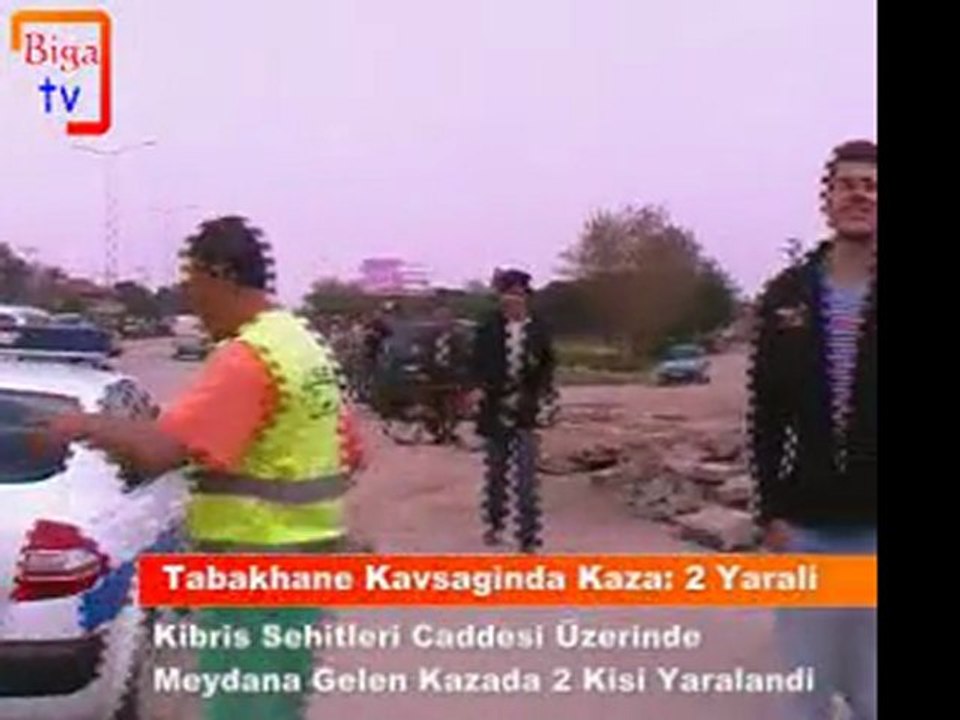 BigaTV.net - Tabakhane Kavşağında Kaza