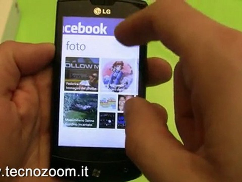 LG Optimus 7 E900: focus su Facebook da Tecnozoom.it