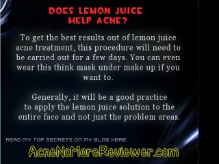 Does Lemon Juice Remedy Help Acne