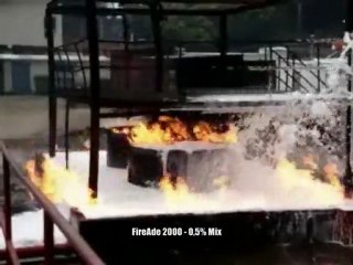 FireAde 2000 al 0,5% Media Expansión Prácticas de bomberos en Seganosa Mid Expansion 0,5%