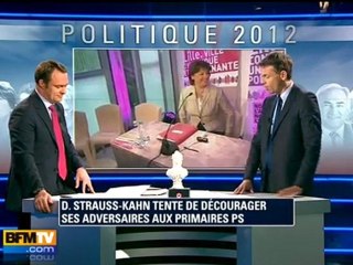 Download Video: Dominique Strauss-Kahn tente de décourager ses adversaires aux primaires PS