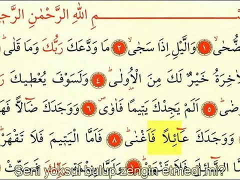 Duha Suresi - Türkçe Mealli Ok Takipli videosunu izle - İnsanlar - Mynet - Video