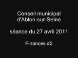 Conseil municipal 27 avril 2011 - finances 2