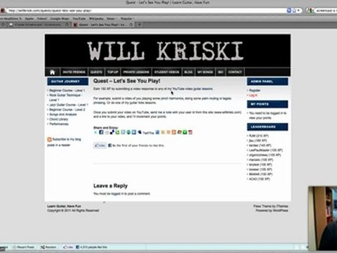 Earn Free Guitar Courses and Webcam Lessons