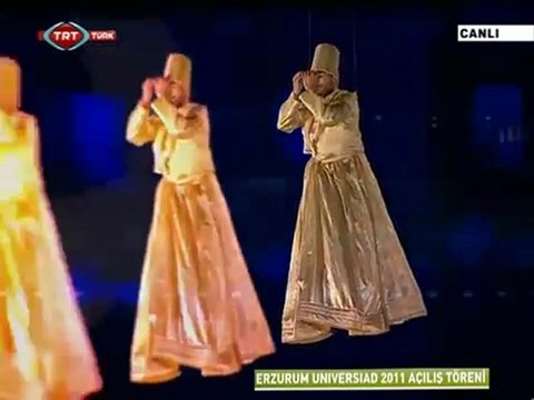 Mevlana - Semazen Gösterisi ERZURUM 2011 UNIVERSIAD Kıs Olimpiyatlari Açılış