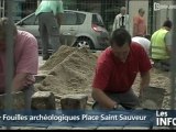 Fouilles archéologiques à la Place Saint Sauveur (Caen)
