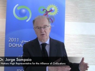 HE Dr. Jorge Sampaio interwiew, Doha pre forum 2011