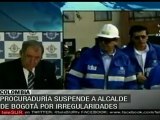 Colombia suspende temporalmente a alcalde de Bogotá
