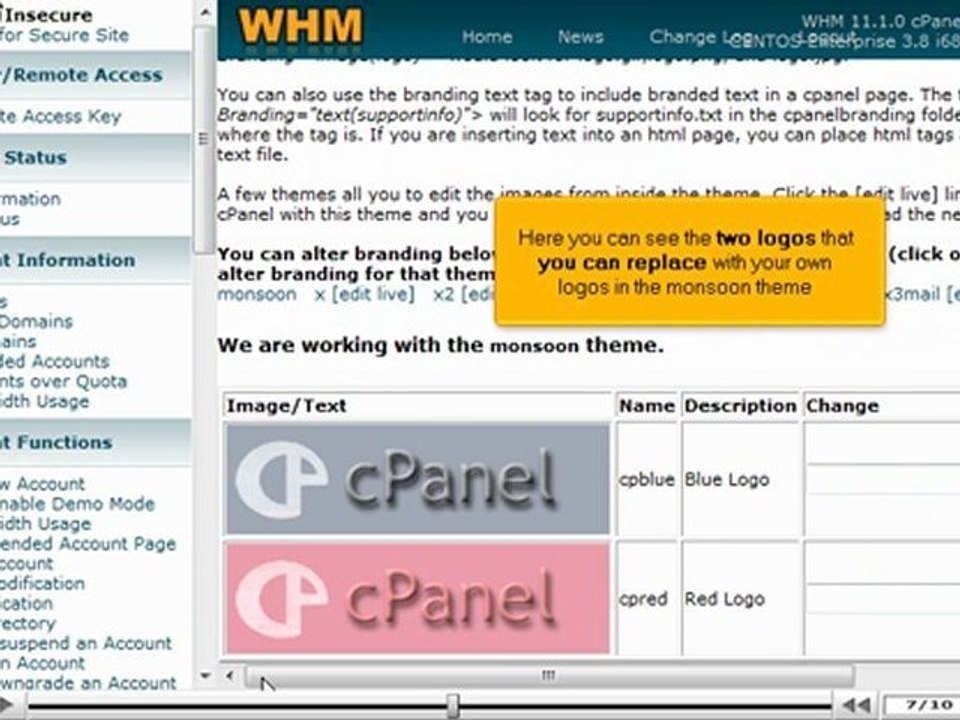 Using cPanel Branding in WHM by VodaHost.com web hosting