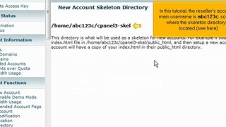 Learning about the skeleton directory in WHM by VodaHost.com web hosting